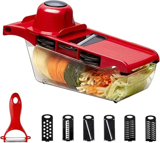 10 In 1  Vegetable Cutter With Stainless Steel Blade Manual Potato,Peeler,Carrot,Cheese
