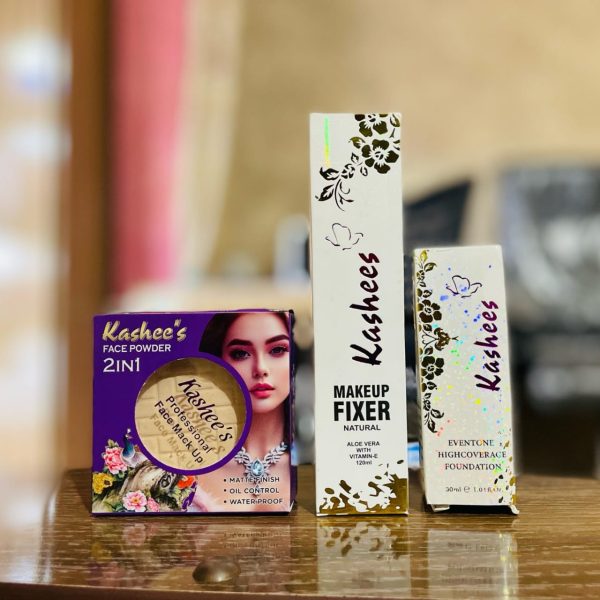 Kashee’s Deal, Foundation, Compact Powder, & Fixer (random Shades)