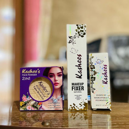Kashee’s Deal, Foundation, Compact Powder, & Fixer (random Shades)
