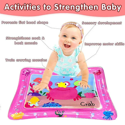 Inflatable Tummy Time Mat, Premium Baby Water Play Mat
