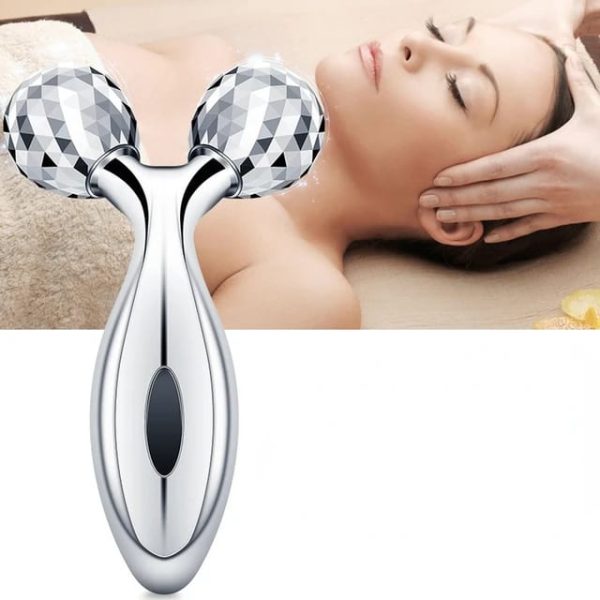 3d Face Massager Roller – 360° Rotation Handheld Y-shape Plastic Tool For Face Lifting, Anti-wrinkle, Skin Firming