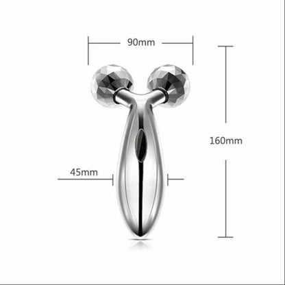 3d Face Massager Roller – 360° Rotation Handheld Y-shape Plastic Tool For Face Lifting, Anti-wrinkle, Skin Firming