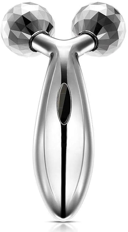 3d Face Massager Roller – 360° Rotation Handheld Y-shape Plastic Tool For Face Lifting, Anti-wrinkle, Skin Firming