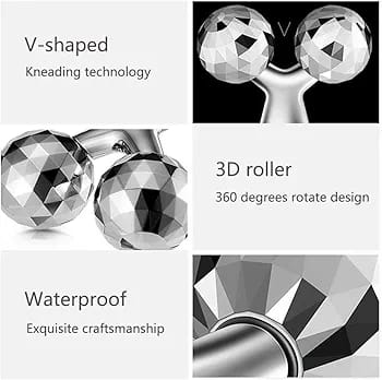 3d Face Massager Roller – 360° Rotation Handheld Y-shape Plastic Tool For Face Lifting, Anti-wrinkle, Skin Firming
