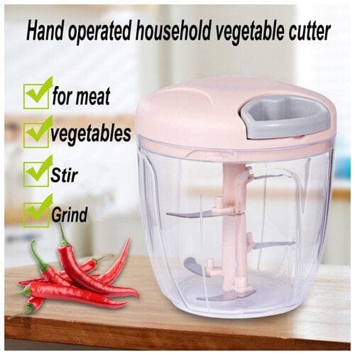 5 Blades Manual Vegetable Chopper Cutter Hand Pull Food Chopper