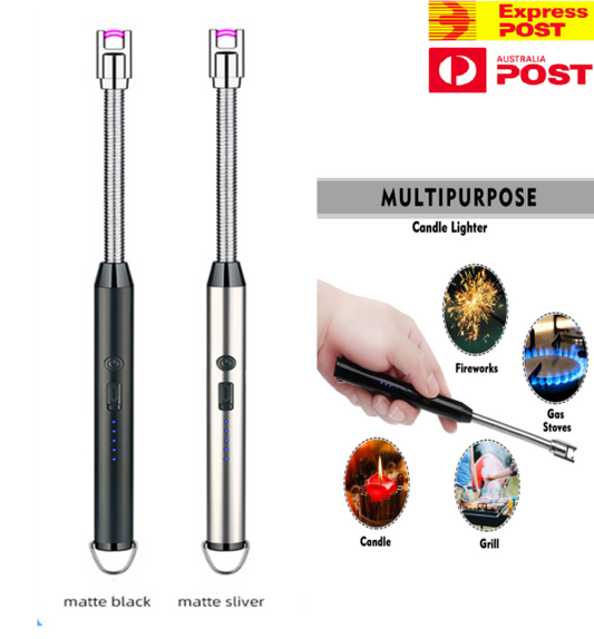Arc Lighter With Usb Charging | Flameless Windproof | Led Battery Display | Safety Switch