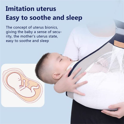Baby Carrier, Ergonomic Baby Strap One Shoulder Labor-saving Polyester Baby Half Wrapped