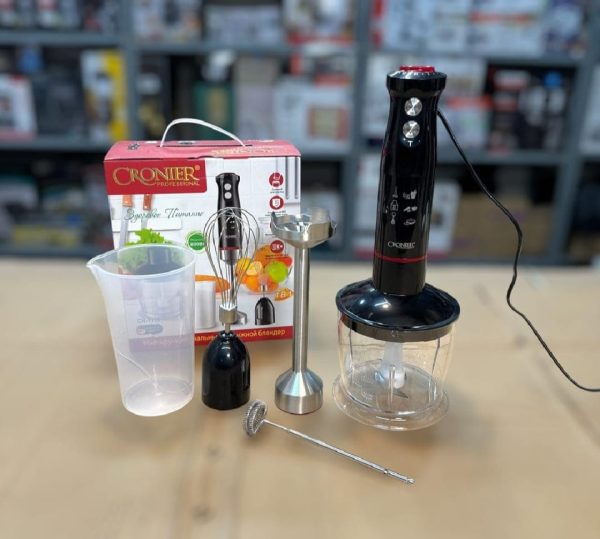 Cronier Professional 4-in-1 Hand Blender Set | Chopper, Blender, Coffee & Egg Beater, Whisker