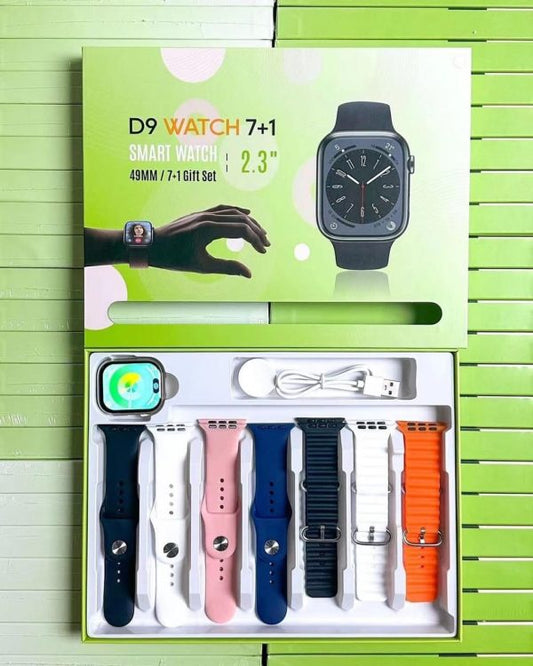 D9 Ultra Smart Watch Series 9 – 2.09″ Display | Bluetooth Calling | 7 Straps | Fitness & Sports