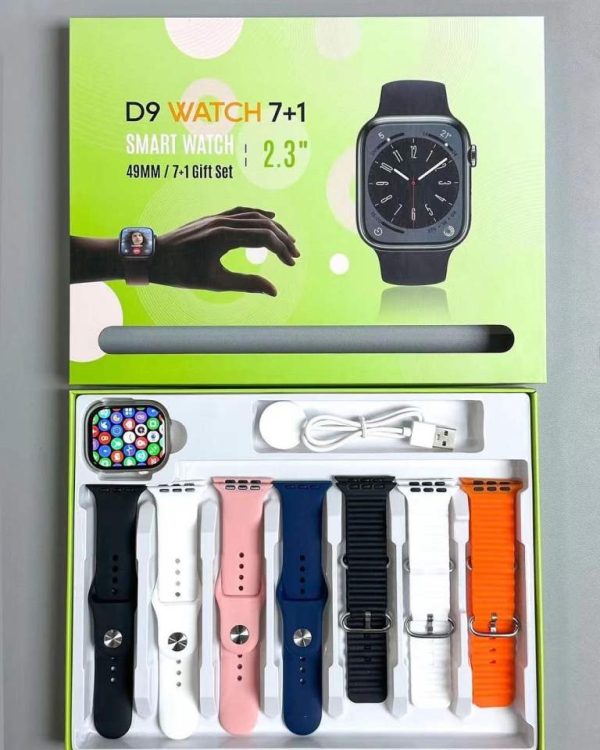 D9 Ultra Smart Watch Series 9 – 2.09″ Display | Bluetooth Calling | 7 Straps | Fitness & Sports