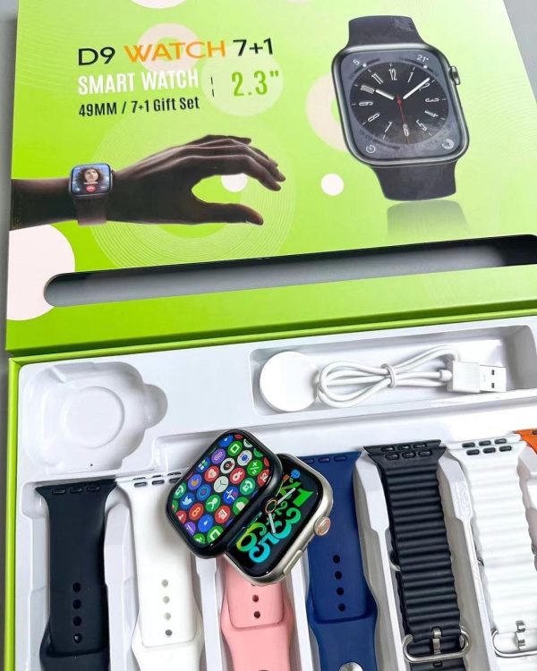 D9 Ultra Smart Watch Series 9 – 2.09″ Display | Bluetooth Calling | 7 Straps | Fitness & Sports