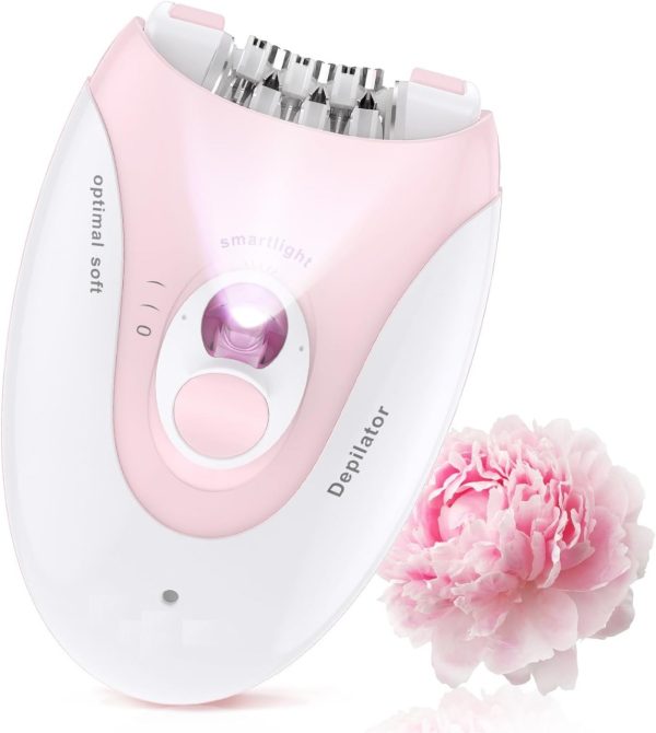 Ladies Epilator With 2-speed Adjustment, Painless Hair Removal, Rechargeable, Compact