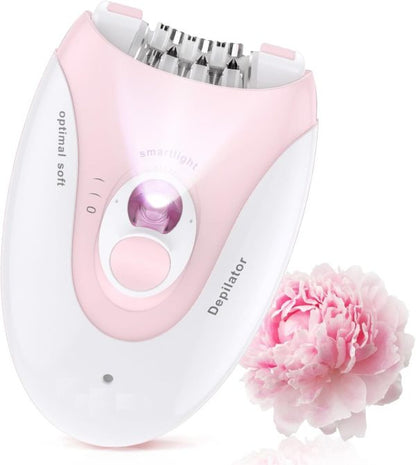 Ladies Epilator With 2-speed Adjustment, Painless Hair Removal, Rechargeable, Compact