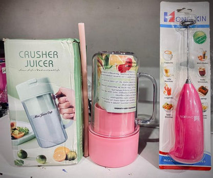 Deal Pack Of 2 – Straw Juicer (500ml) And Coffee Beater