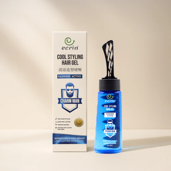Ecrin Cool Styling Hair Gel With Active Collagen | Strong Hold, No Flakes, Nourishing Formula