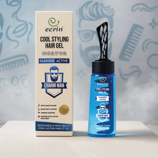 Ecrin Cool Styling Hair Gel With Active Collagen | Strong Hold, No Flakes, Nourishing Formula