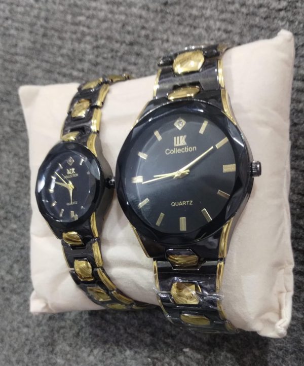 Elegant Couple Watch Set – Luxury Quartz Wristwatches For Him & Her Dual-tone Metal Strap