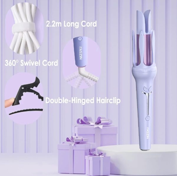 Hair Curler, 32mm Automatic Curling Iron, 3 Adjustable Temperatures And 2 Timer
