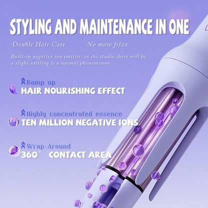 Hair Curler, 32mm Automatic Curling Iron, 3 Adjustable Temperatures And 2 Timer