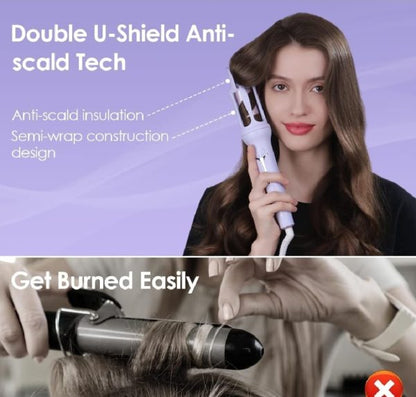 Hair Curler, 32mm Automatic Curling Iron, 3 Adjustable Temperatures And 2 Timer