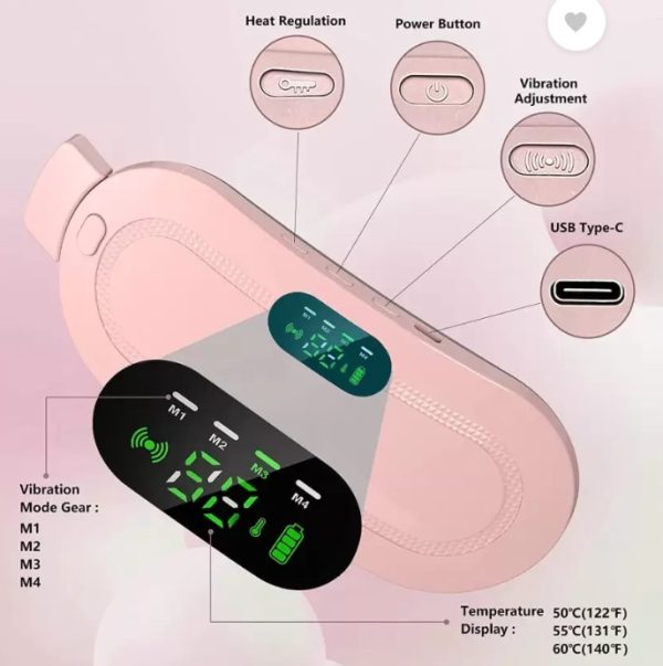 Heating Pad Women Period Pain Cramp Relief Belt -Heating Pad, Heated Belly Belt