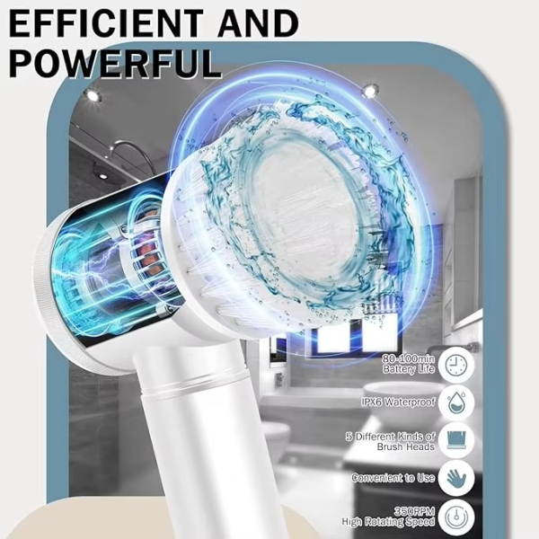 Magic Brush Wireless Battery Cleaning Brush Bathtub Tile Professional