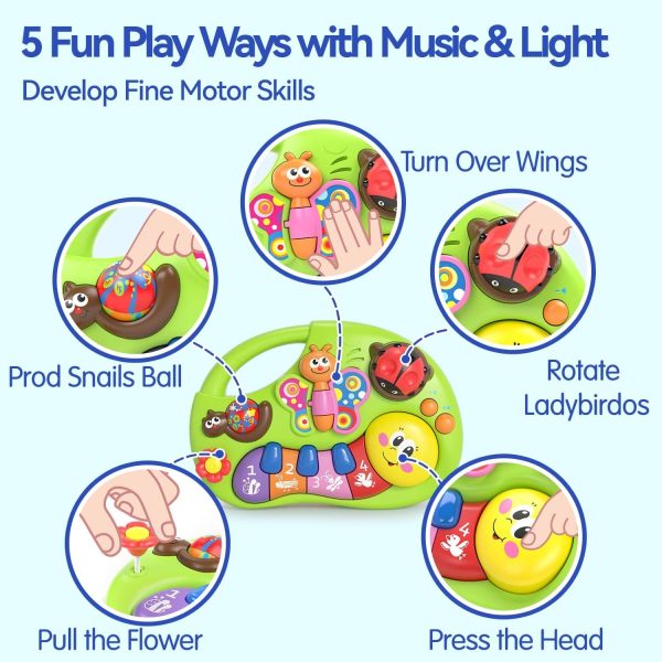 Smiley Piano For Baby – Baby Musical Keyboard Development Toys Newborn Early Education