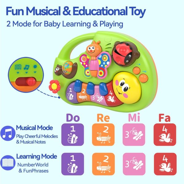 Smiley Piano For Baby – Baby Musical Keyboard Development Toys Newborn Early Education