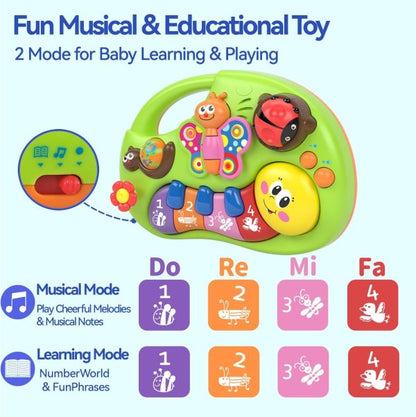 Smiley Piano For Baby – Baby Musical Keyboard Development Toys Newborn Early Education