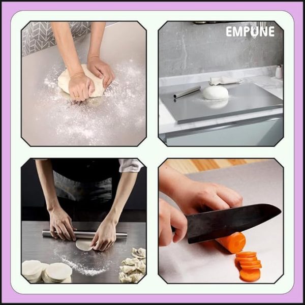 Stainless Steel Cutting Board!Hygienic,Easy To Clean perfect For Chopping Needs