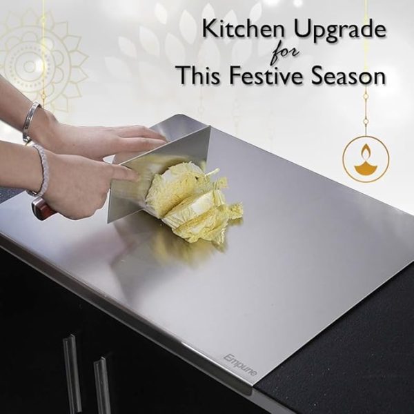 Stainless Steel Cutting Board!Hygienic,Easy To Clean perfect For Chopping Needs