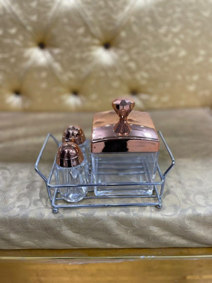 Sugar Pot And Pepper Cruet Set