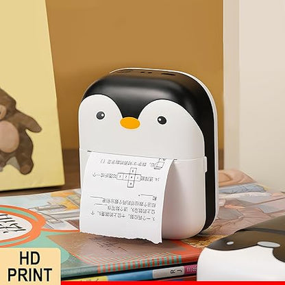 The Adorable Penguin Design Rechargeable Portable Mini Printer