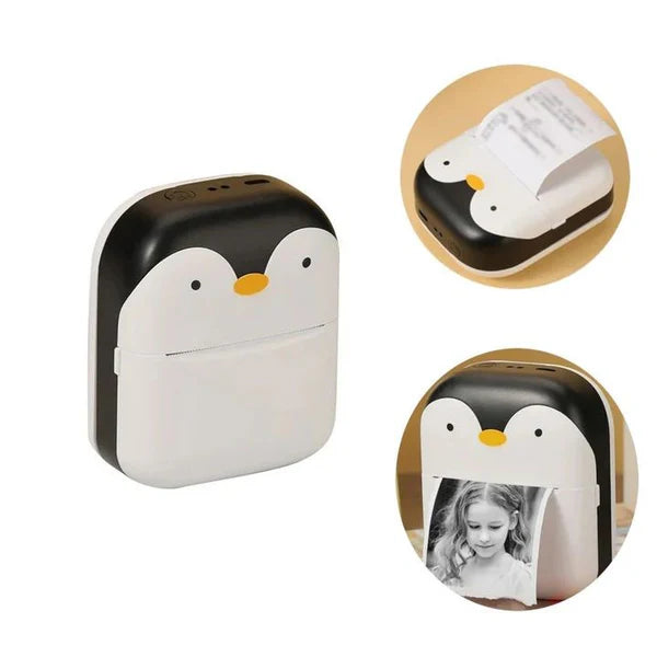 The Adorable Penguin Design Rechargeable Portable Mini Printer